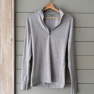 Kit & Ace Men’s 1/4 Zip Long Sleeve – Heather Grey